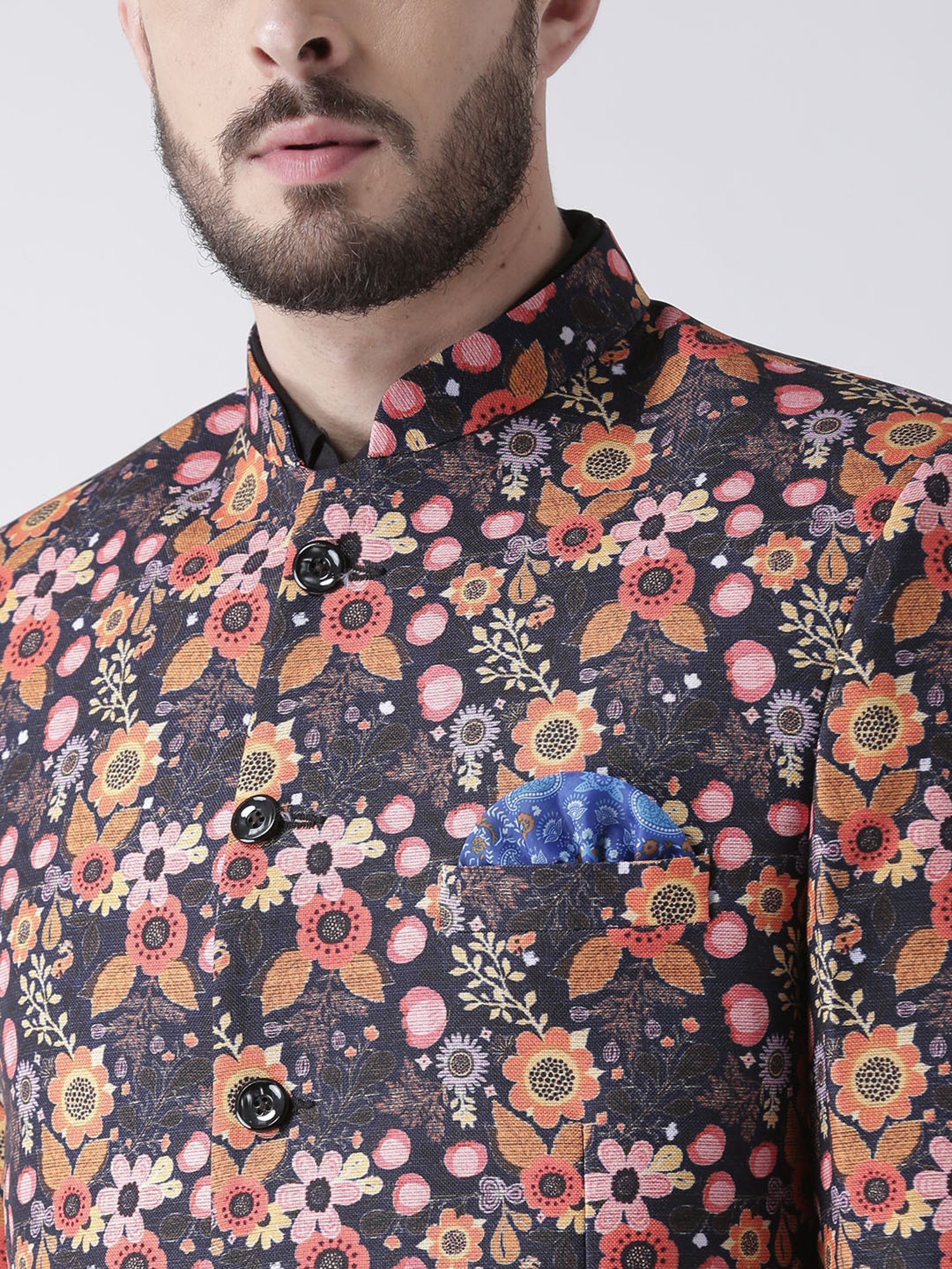 Hangup Plus Multicolor Regular Fit Printed Blazer