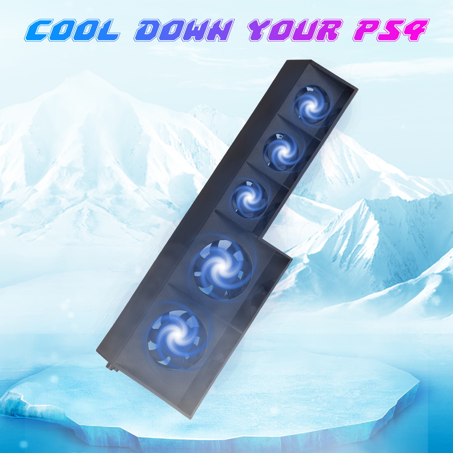 FirstPower USB External Cooler Fan for PS4 Pro Playstation 5 Cooling Fan  Turbo Temperature Control Game Console Accessories