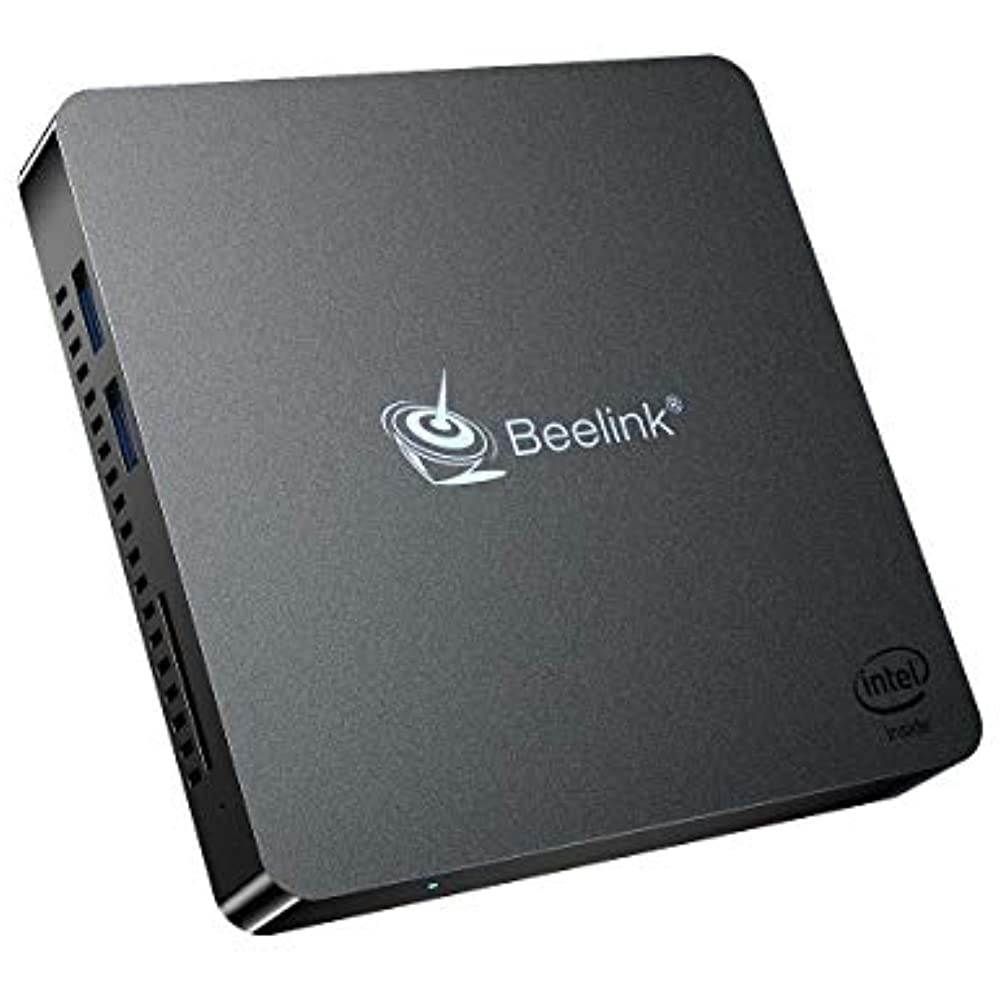 Beelink T34-M Mini PC Windows 10 Pro Quad Core Intel N3450(up to 2.2GHz) Mini Desktop Computer 4K HDMI&VGA DDR4 4GB RAM 64GB, 2.4G/5G WiFi, Gigabit Ethernet, USB 3.0, BT4.0 Support Auto Power On