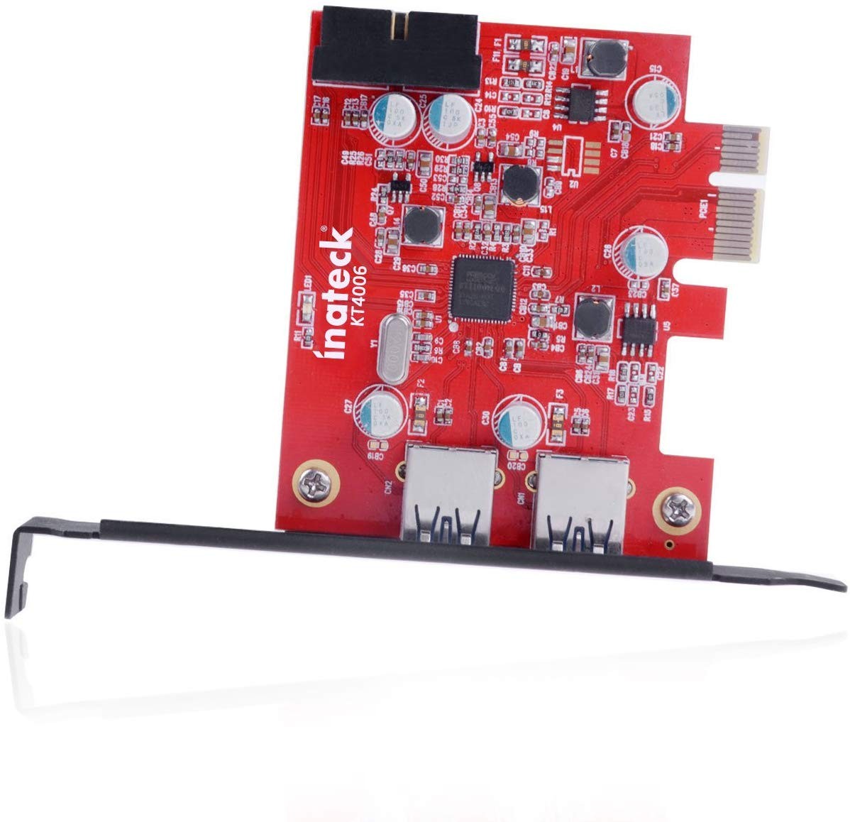 Inateck 2-Port Pci-E USB 3.0 Express Card, Mini Pci-E USB 3.0 Hub Controller Adapter with Internal USB 3.0 20-Pin Connector - Expand Another Two USB 3.0 Ports - No Additional Power Connection Needed