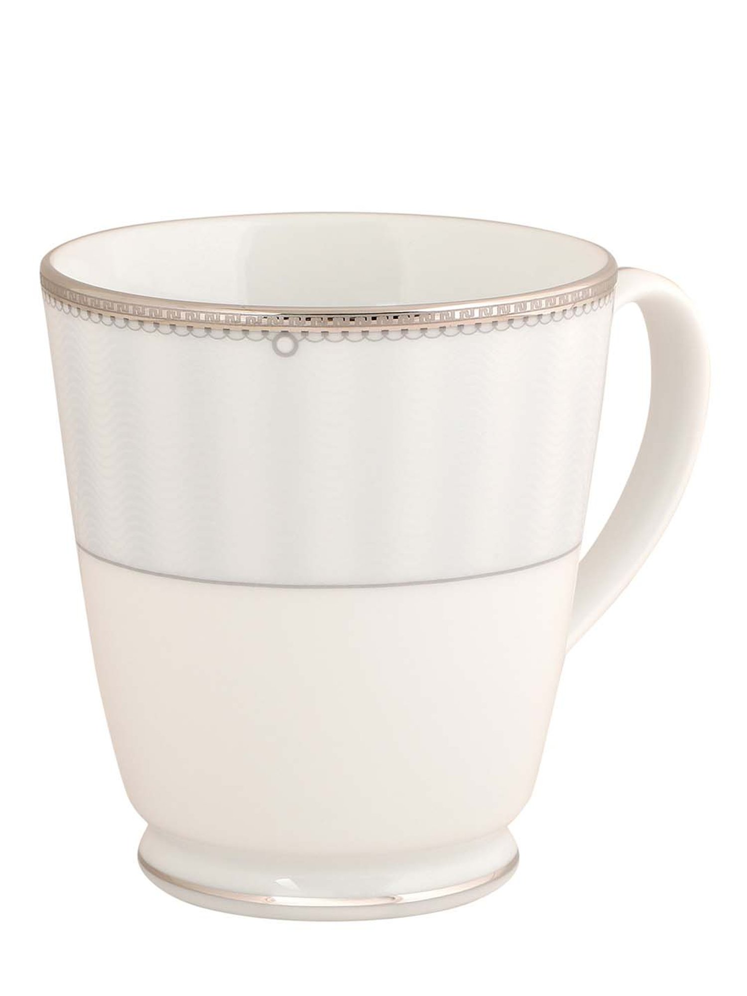 NORITAKE Hearth Off-White & Light Grey Porcelain Milk Mug (0.37 L) - Set of 1