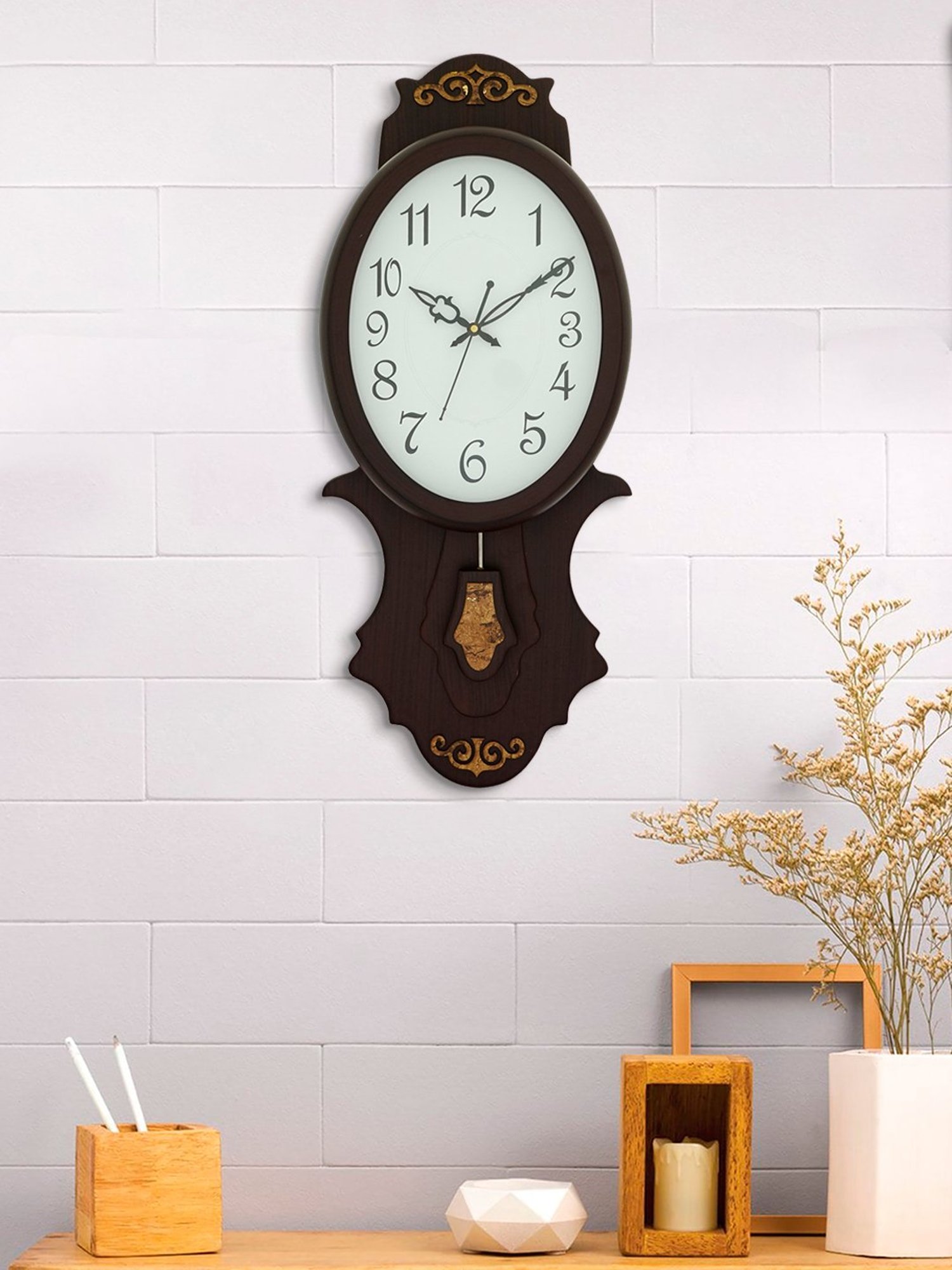 Braun Black Classic Large Analog Wall Clock With Silent Sweep Movement