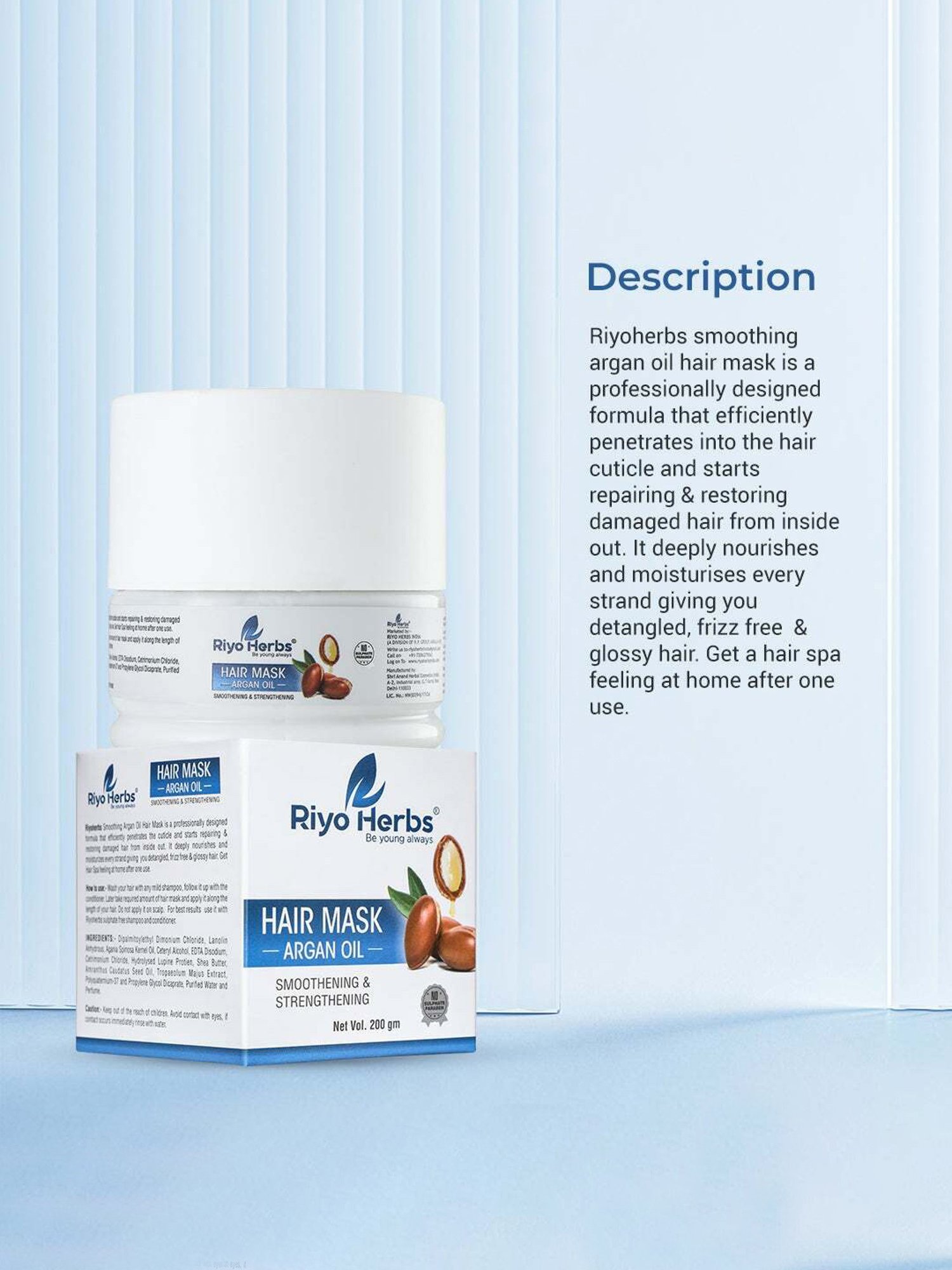 Riyo Herbs Argan Oil Hair Mask - 200 gm