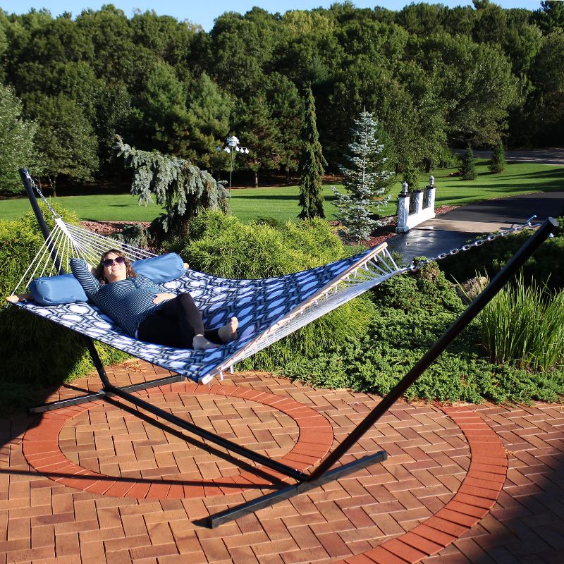 Coronado Double Quilted Hammock Red/Brown Stripe - Smart Living