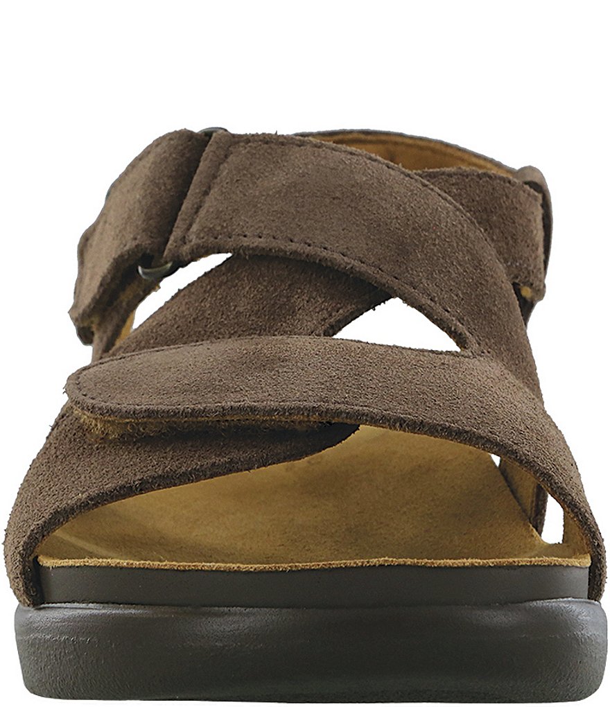 SAS Huggy Suede Adjustable Wedge Sandals
