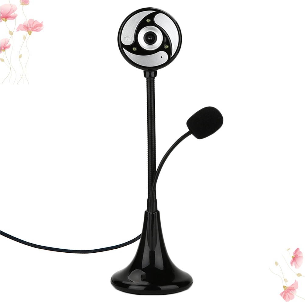 Desktop Digital Camera Driver-free Camera Desktop PCs Camera Professional Computer Webcam for Online Teaching Live (White)