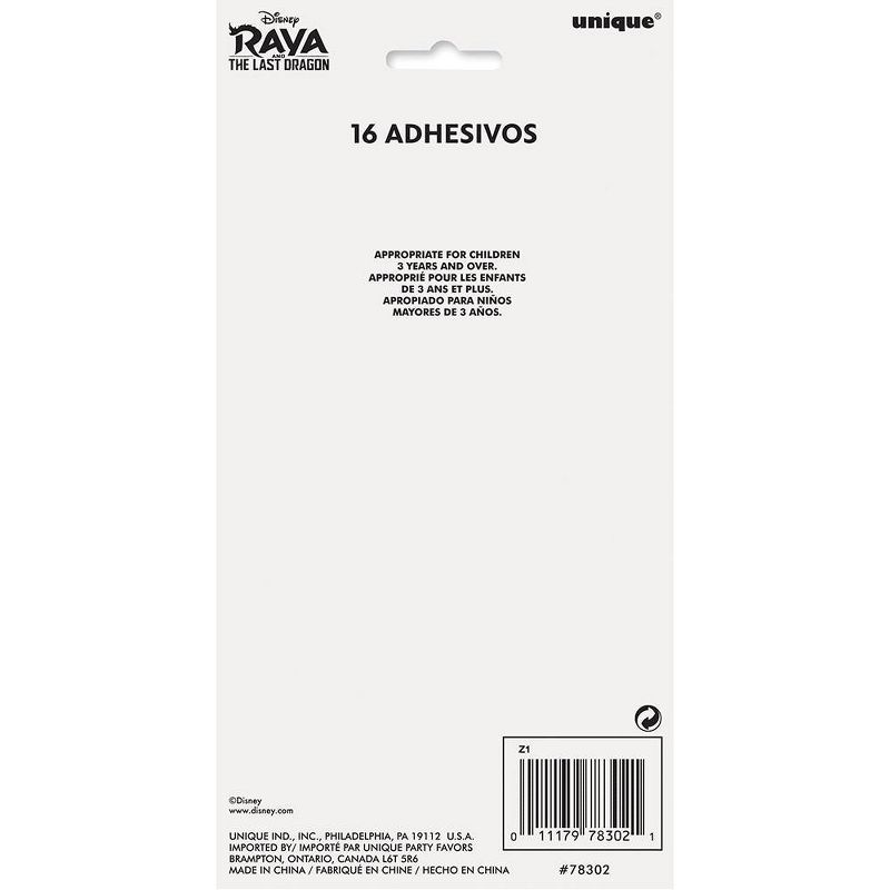 Raya and the Last Dragon 16ct Lenticular Party Favor Stickers