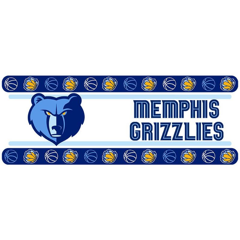 NBA Wall Border Self-Stick Basketball Team Logo Border - Memphis Grizzlies..