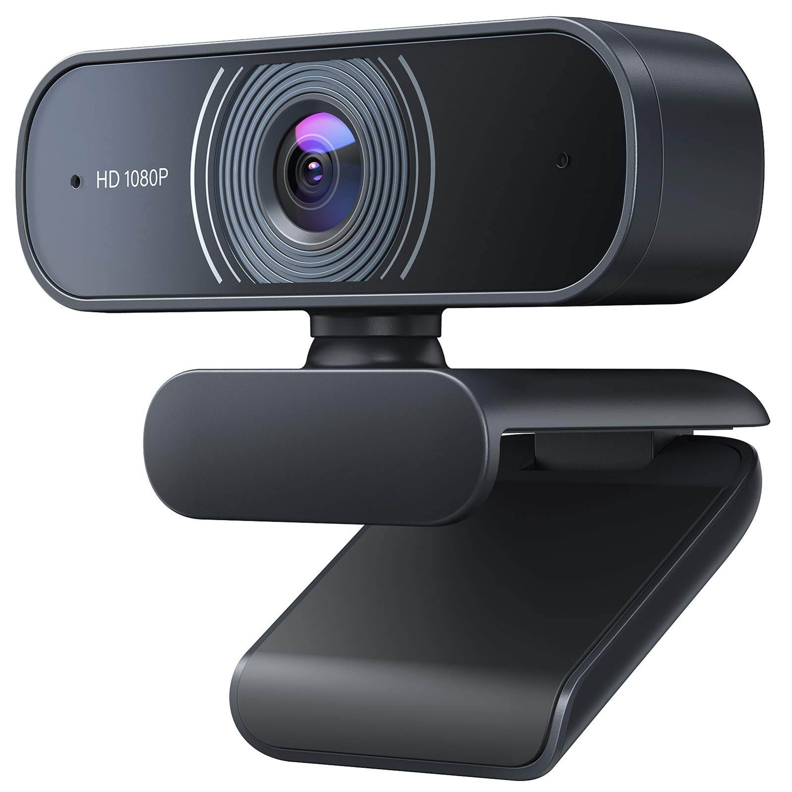 Webcam with Microphone, 1080P HD Webcam Streaming Computer Web Camera - USB Computer Camera for PC Laptop Desktop Video Calling, Conference