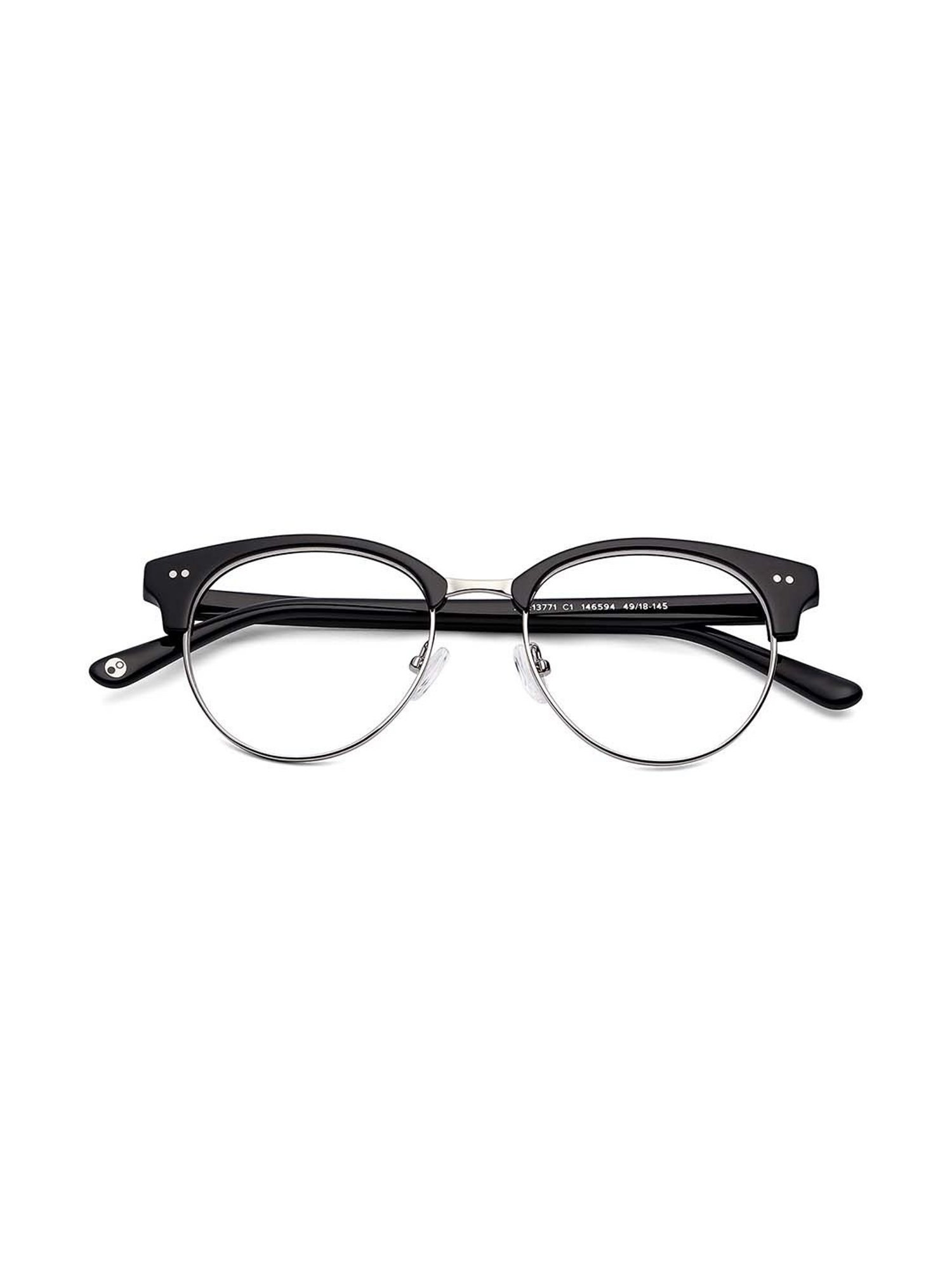 John Jacobs JJ E13771 Black Full Rim Clubmaster Frame