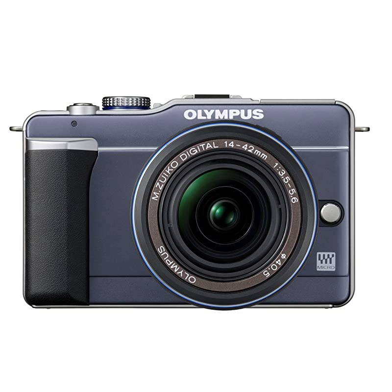 PEN E-PL1 12.3MP Live MOS Micro Four Thirds Mirrorless Digital Camera with 14-42mm f/3.5-5.6 Zuiko Digital Zoom Lens (Slate Blue) (Old Model)