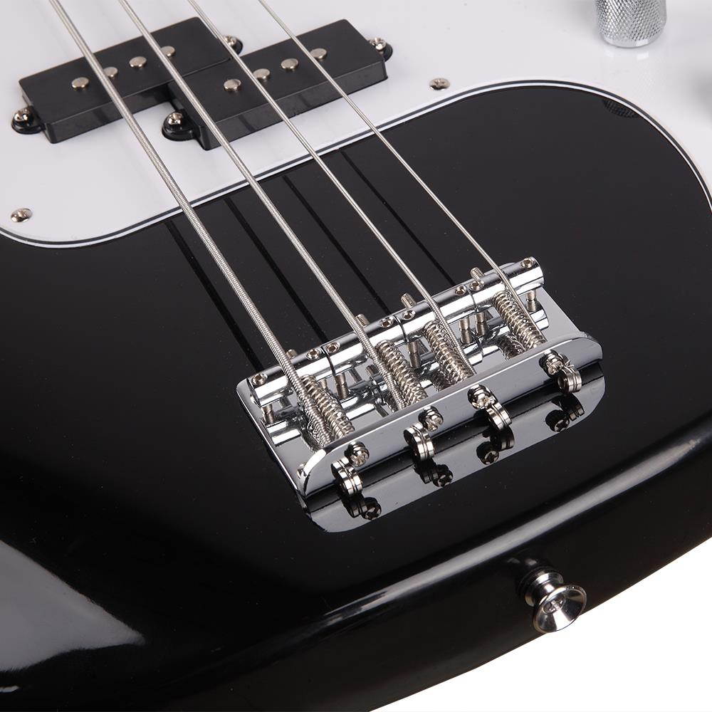 Fashion Black 4-String Electric Bass Guitar Burning Fire Style