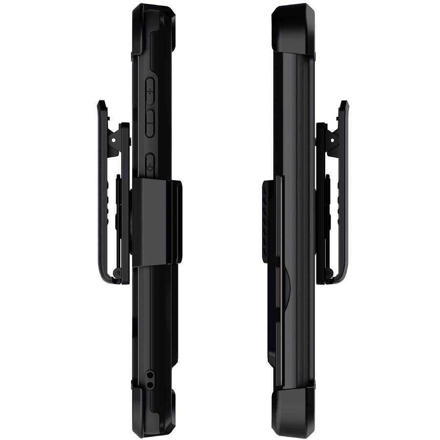 Ghostek Iron Armor Belt Clip Galaxy A11 Case with Holster, Card Holder and Stand Protective Full Body Cover with Heavy Duty Protection Slim Matte Design Galaxy A11 (6.4") (Matte Black)