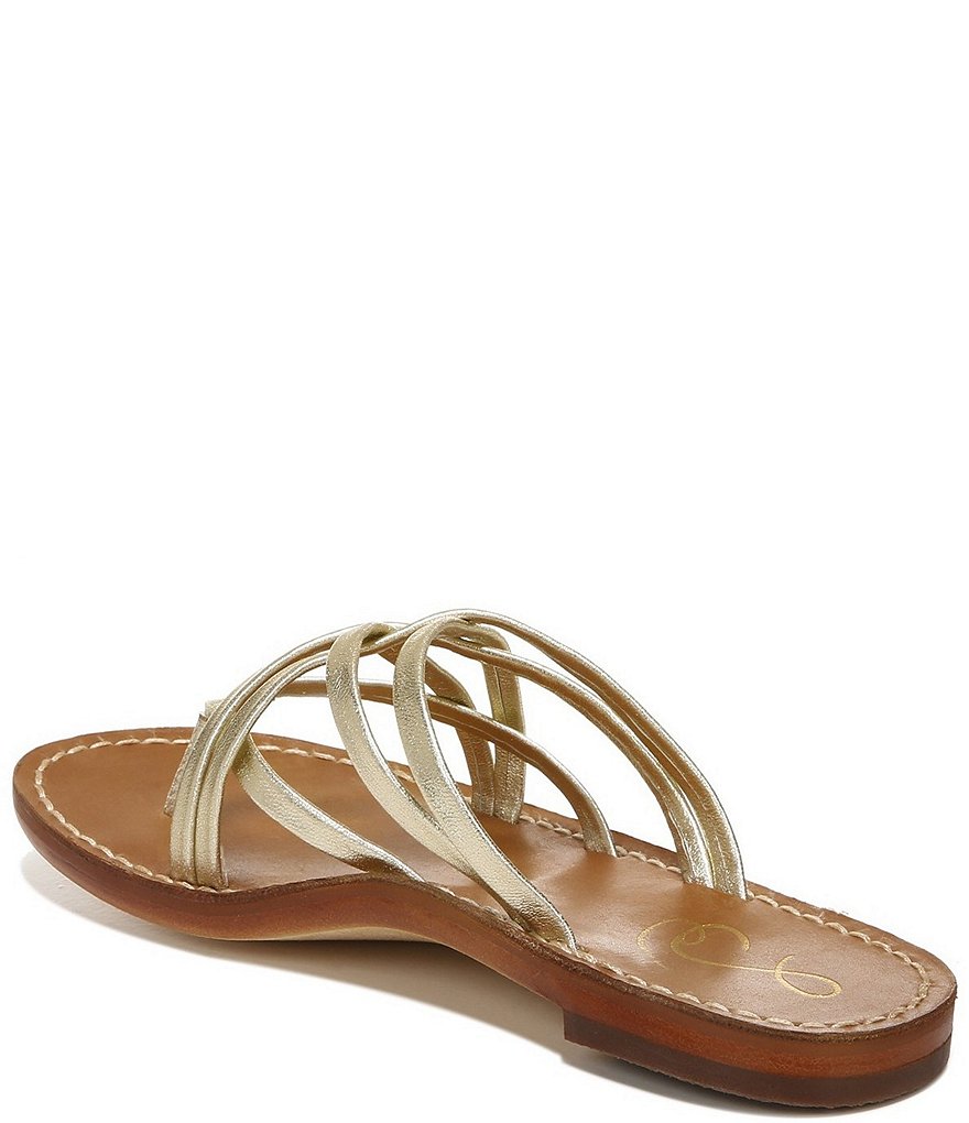 Sam Edelman Marinea Metallic Leather Strappy Thong Sandals