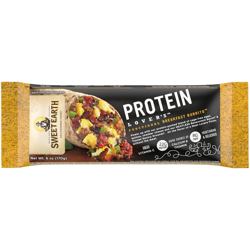 Sweet Earth Protein Lovers Frozen Breakfast Burrito - 6oz