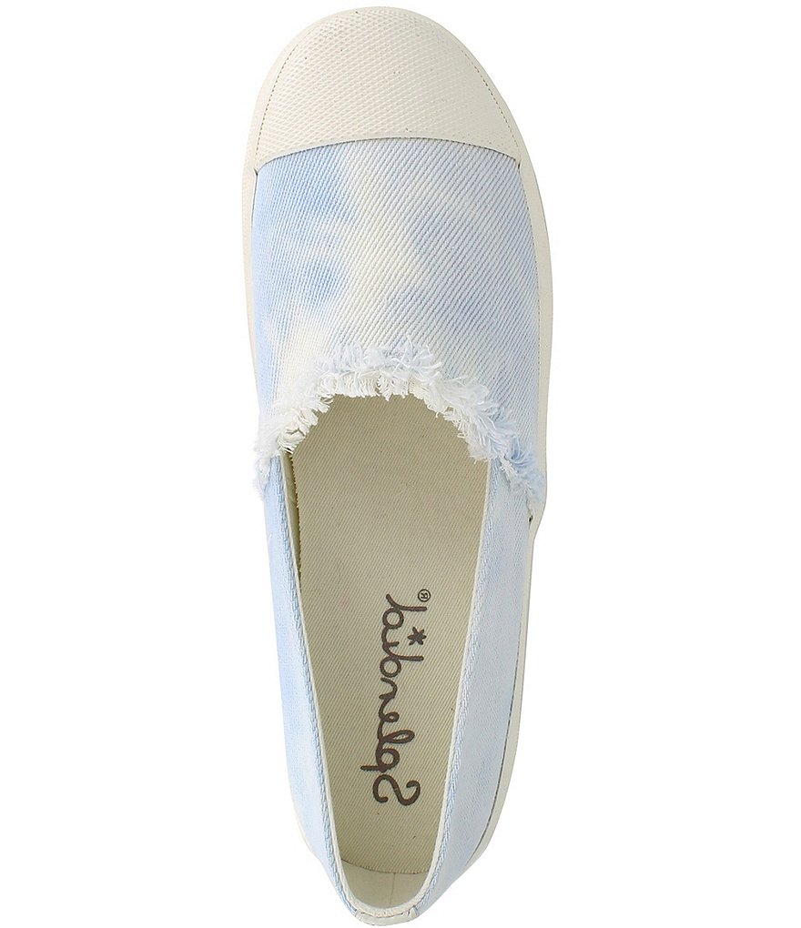 Splendid Aida Tie-Dye Print Canvas Fray Edge Slip-On Sneakers