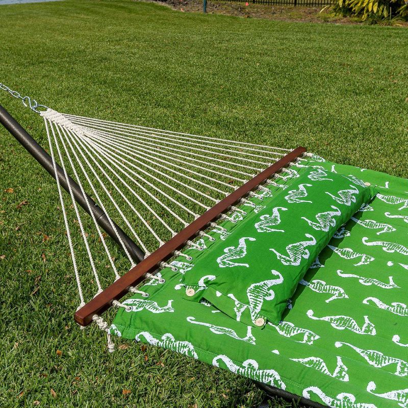 Coronado Double Quilted Hammock Green/Seahorses - Smart Living