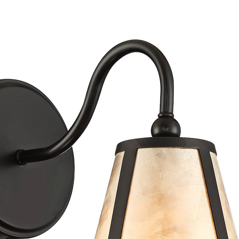 Franklin Iron Works Solano Mica Shade Plug-In Wall Lamps Set of 2