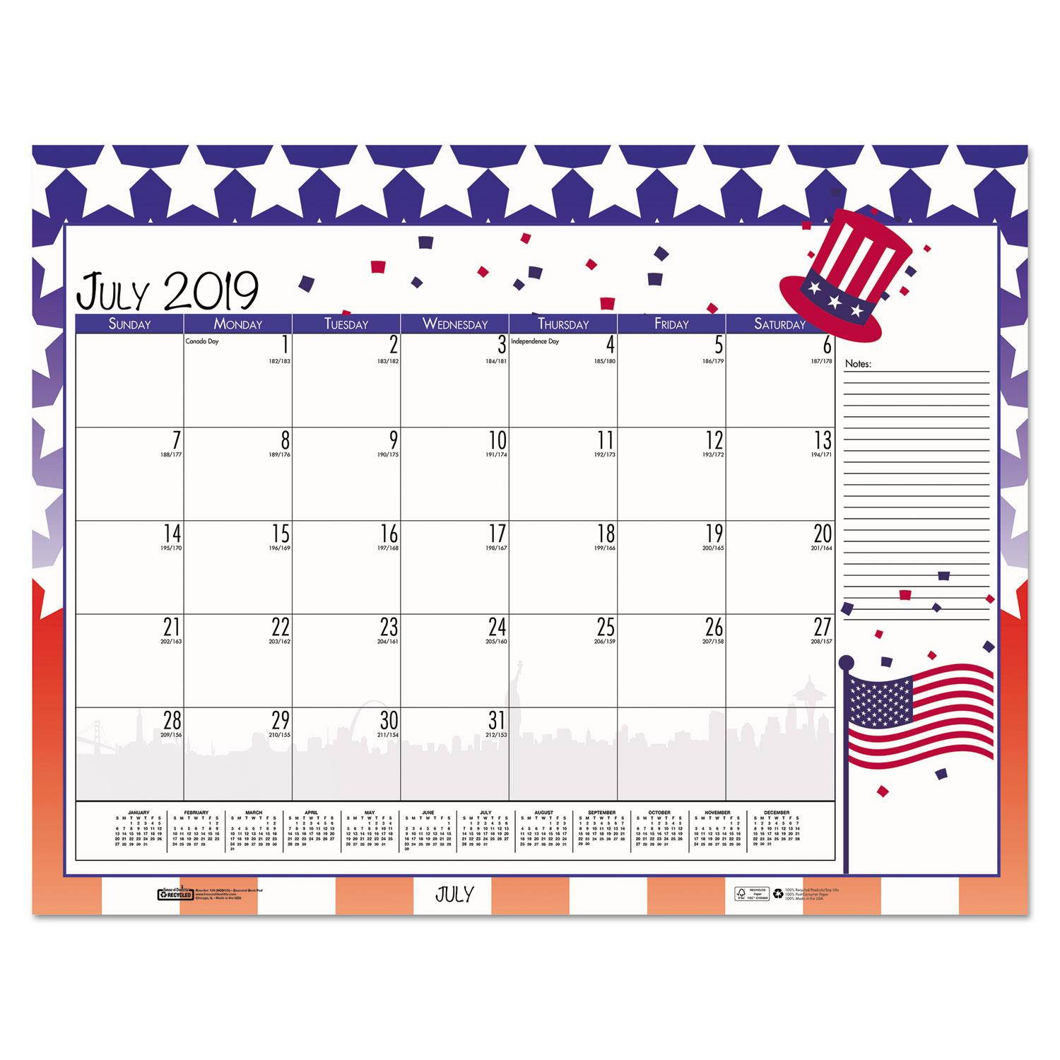 House of Doolittle Earthscapes Seasonal Desk Pad Calendar 22 x 17 Illustrated