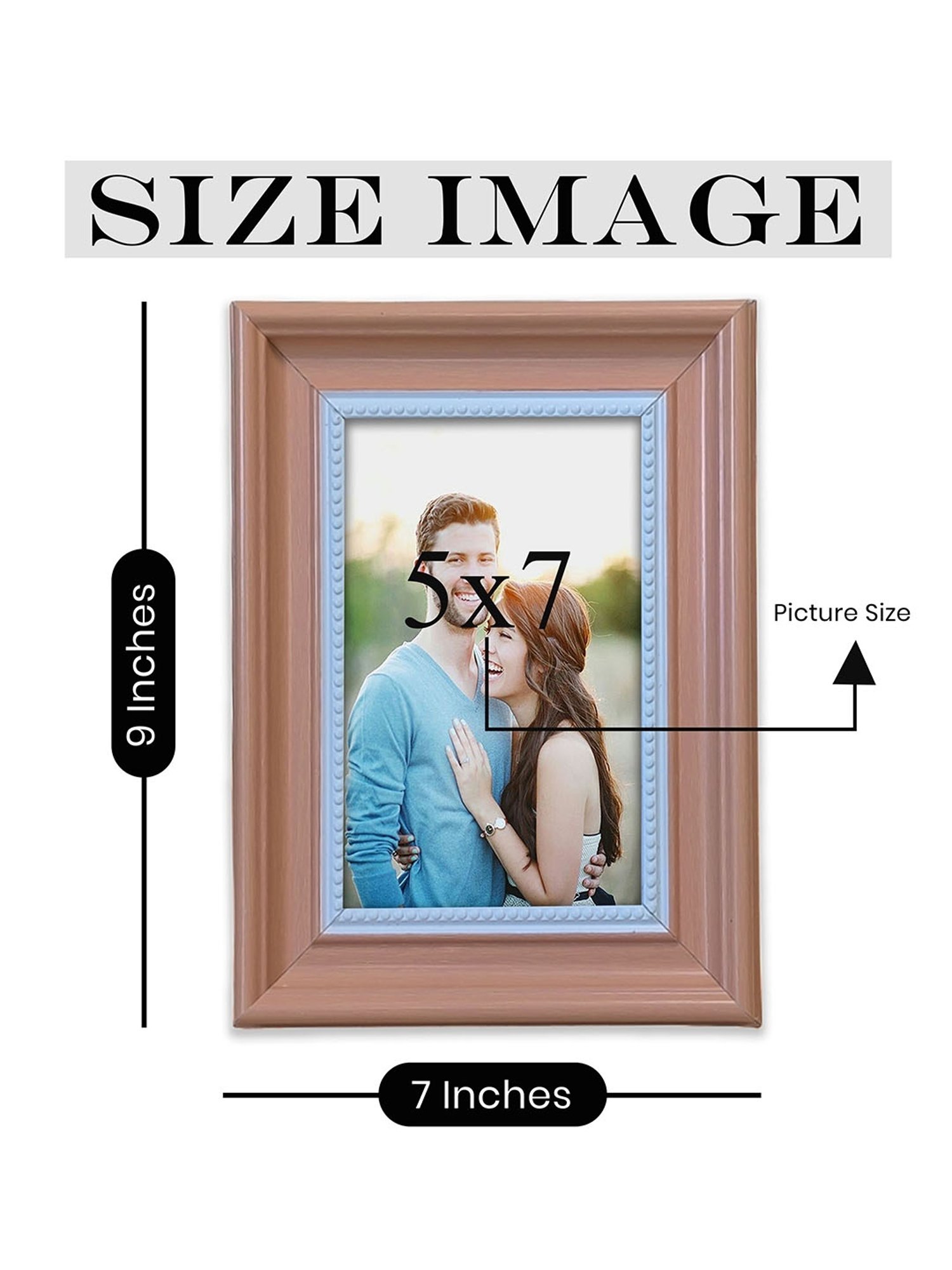 House This Kangto Brown & White Wood Photo Frame Gift Set