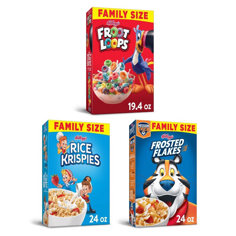Kellogg's Rice Krispies & Froot Loops Breakfast Cereal Bundle