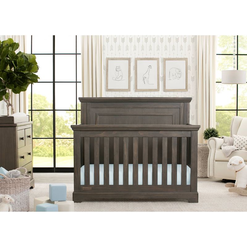 Simmons Kids' Paloma 4-in-1 Convertible Crib, Greenguard Gold Certified - Rustic Gray