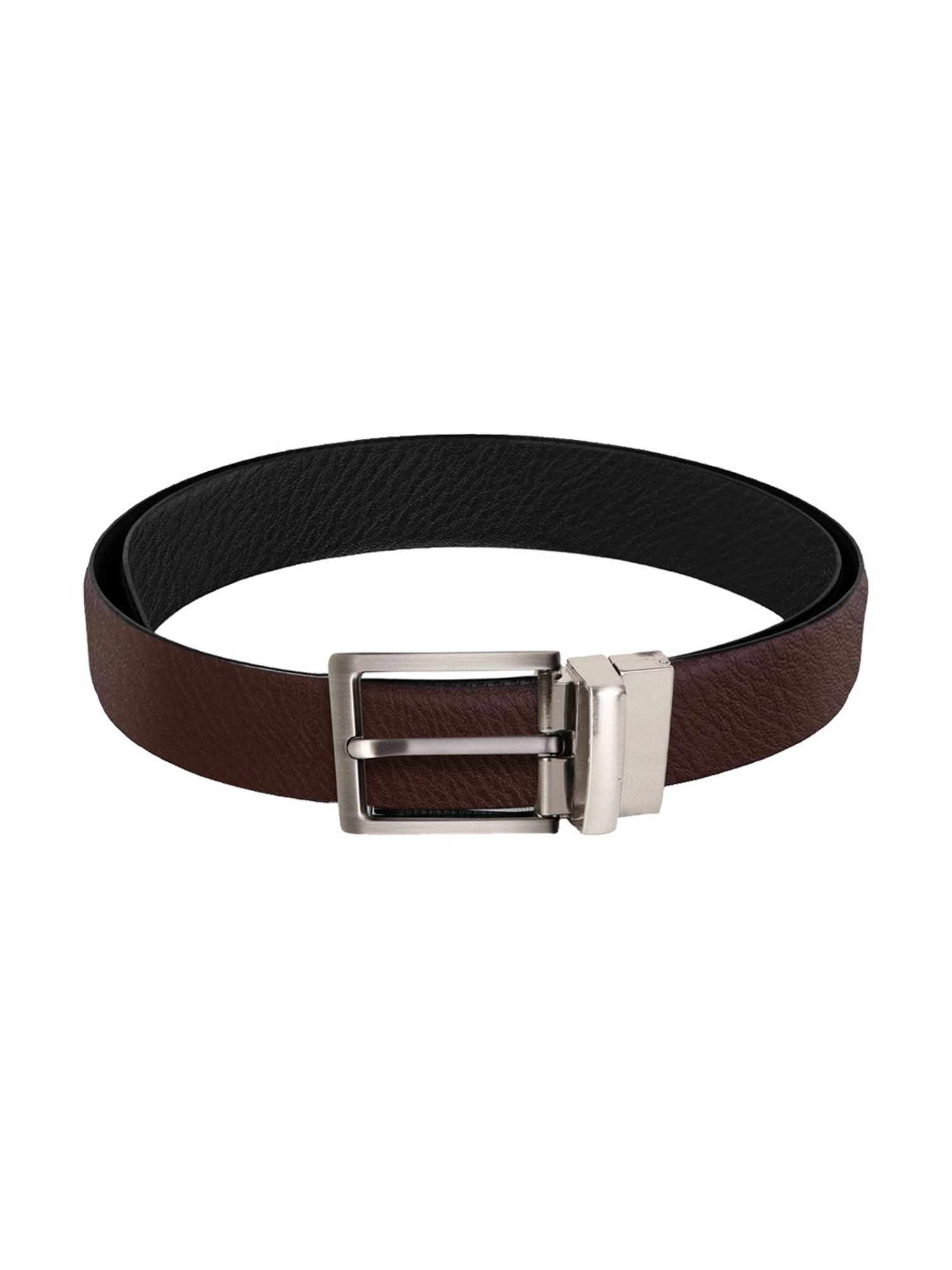 Scharf Brown Leather Set Of Waist Belt And Wallet For Men