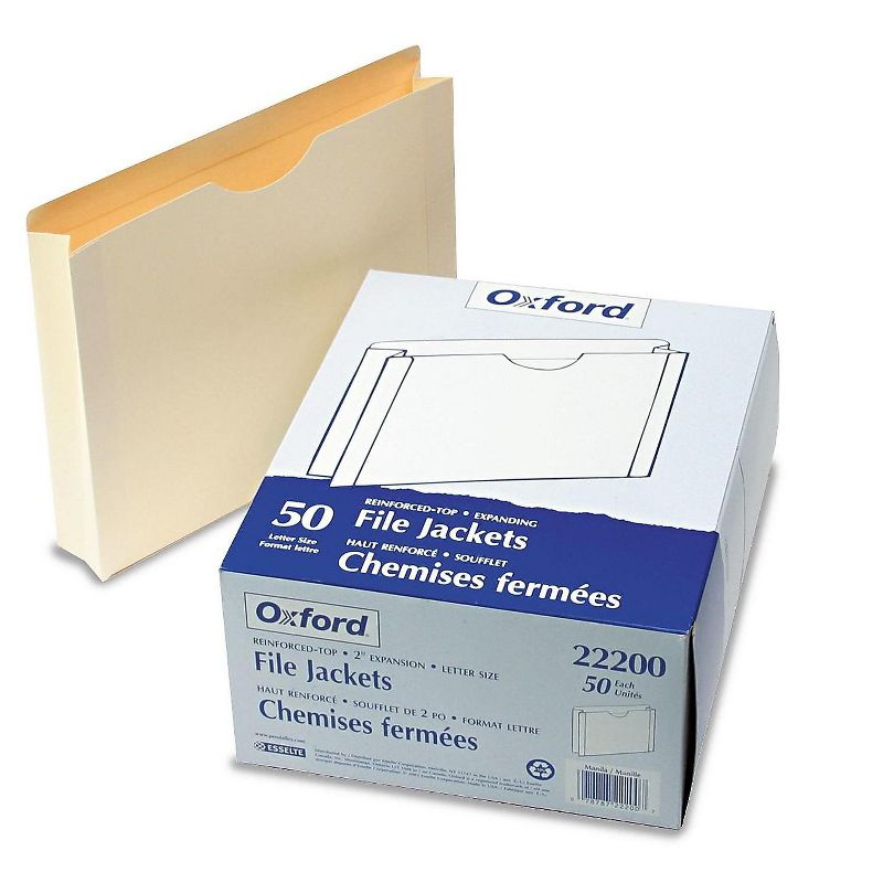 Skilcraft File Folders 3/4" Expansion 1/3-Cut Letter 100/BX Manila 2822507