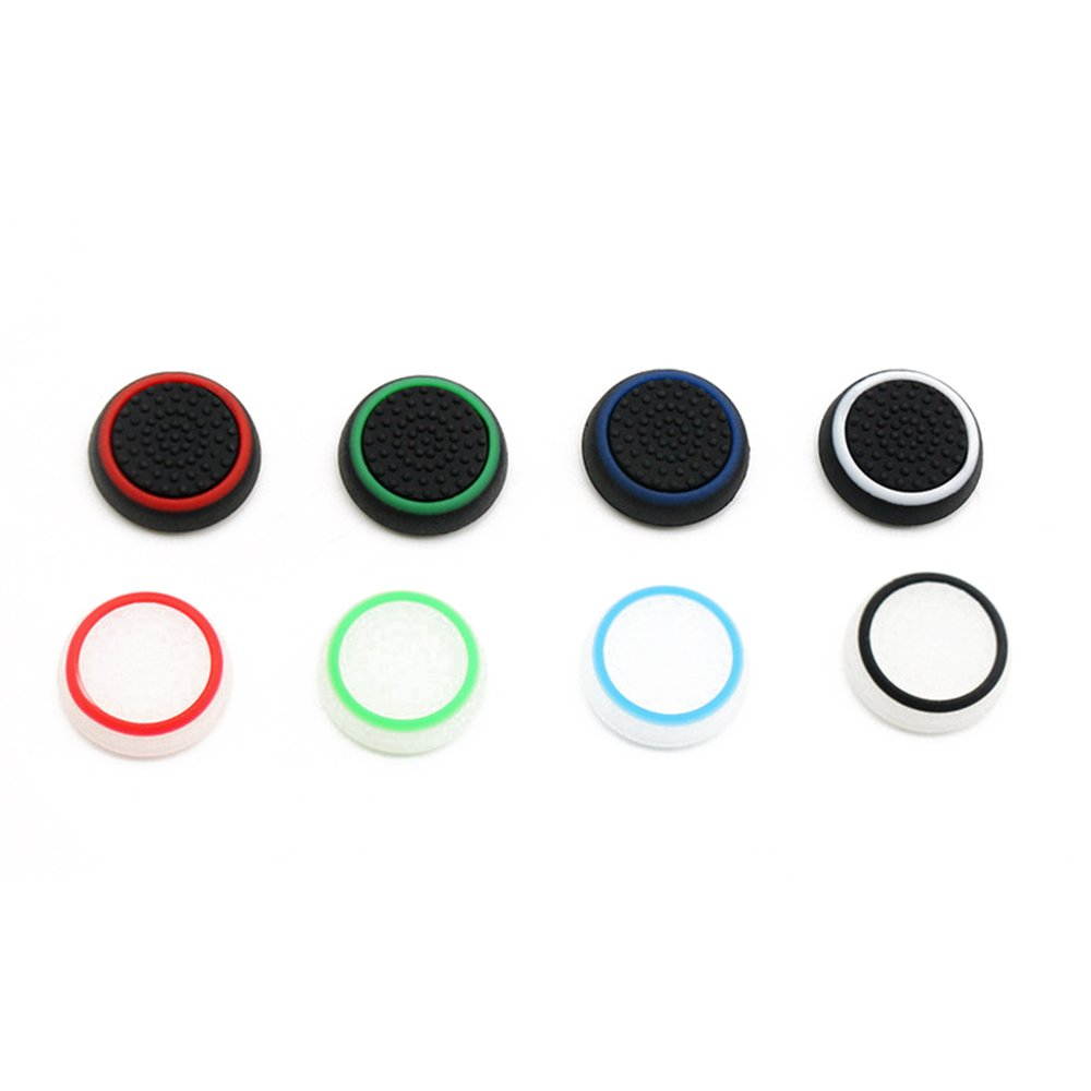XFUNY 8 Pairs/16 PCS Replacement Silicone Analog Controller Joystick Luminous Thumb Stick Grips Caps Cover for PS4 PS3 PS2 Xbox One/360 Game Controller