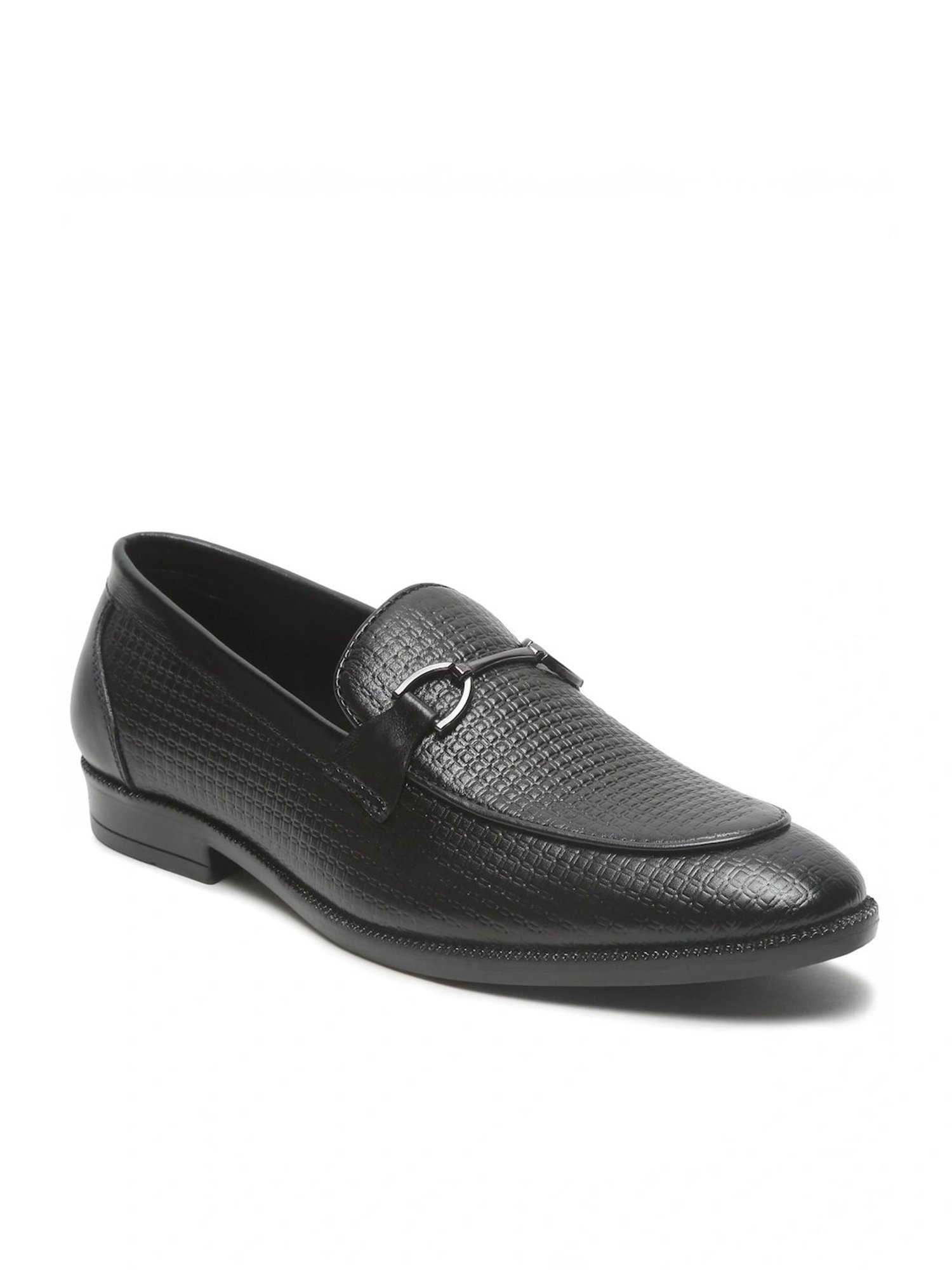 Teakwood Leathers Men's Black Casual Loafers