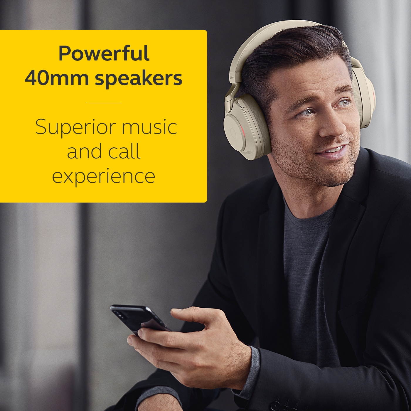 Jabra Evolve2 85 - USB-C MS Teams Stereo - Beige Wireless Headset / Music Headphones