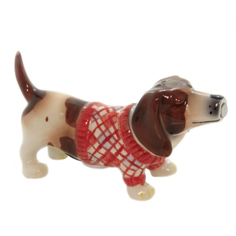 Tabletop 2.25" Kissing Hound Dogs Set/2 Salt Pepper Shaker Magnetic Pacific Trading  -  Salt And Pepper Shaker Sets