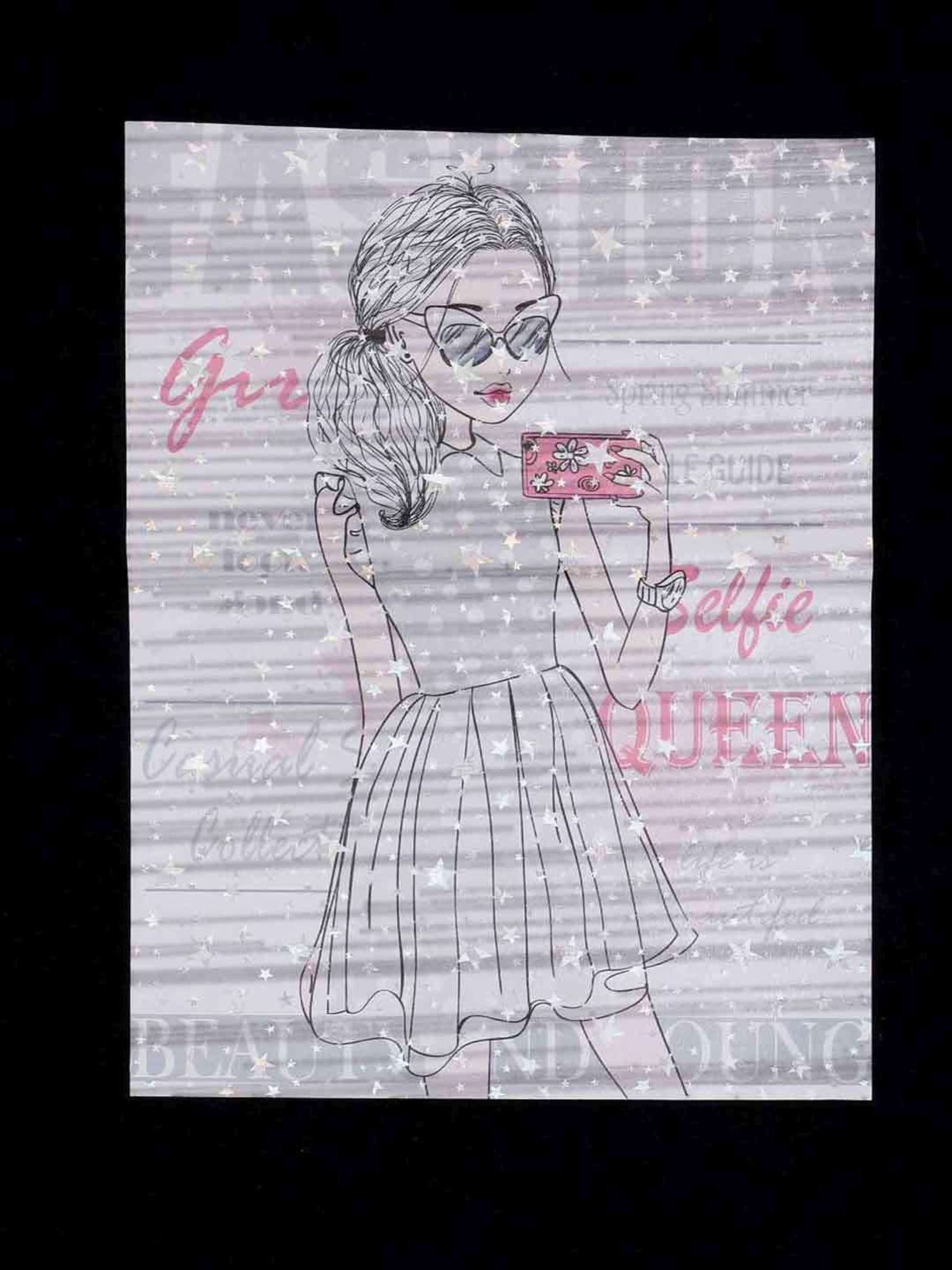 ZIAMA Kids Navy Printed Top