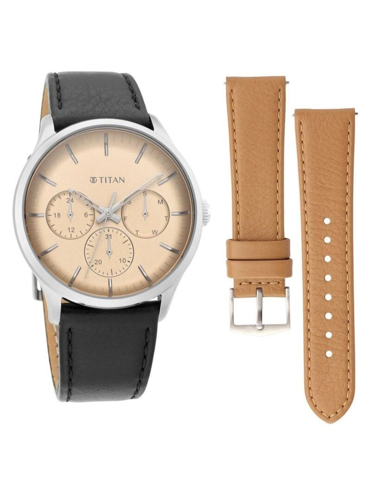 Titan Light Leather Switch NS90125SL04 Analog Watch for Men