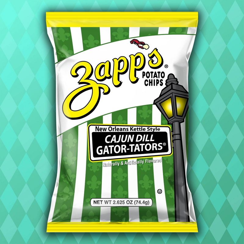 Zapp's Cajun Dill Gator - Tators Kettle Style Potato Chips 2.62oz