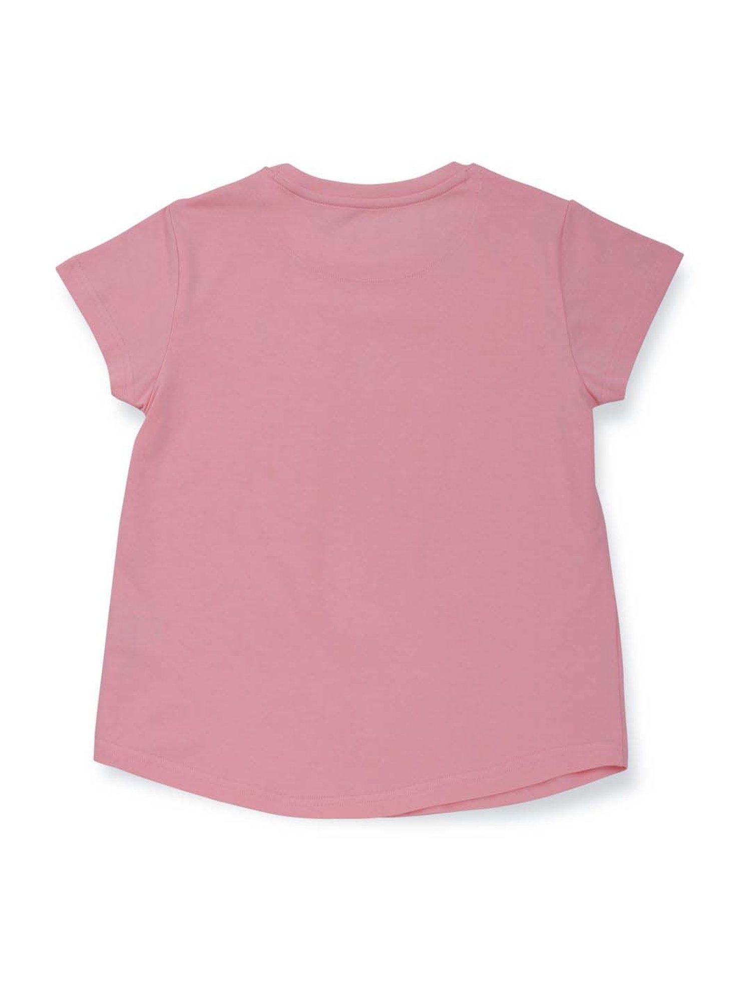 Palm Tree Kids Pink Cotton Regular Fit Top