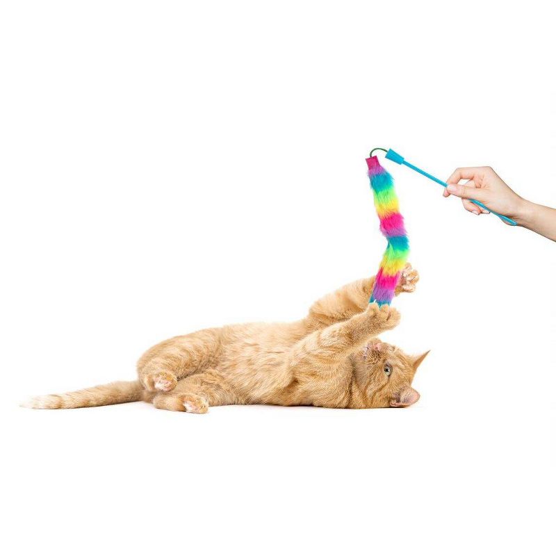 SmartyKat Rainbow Wand Pride Plush Cat Toy