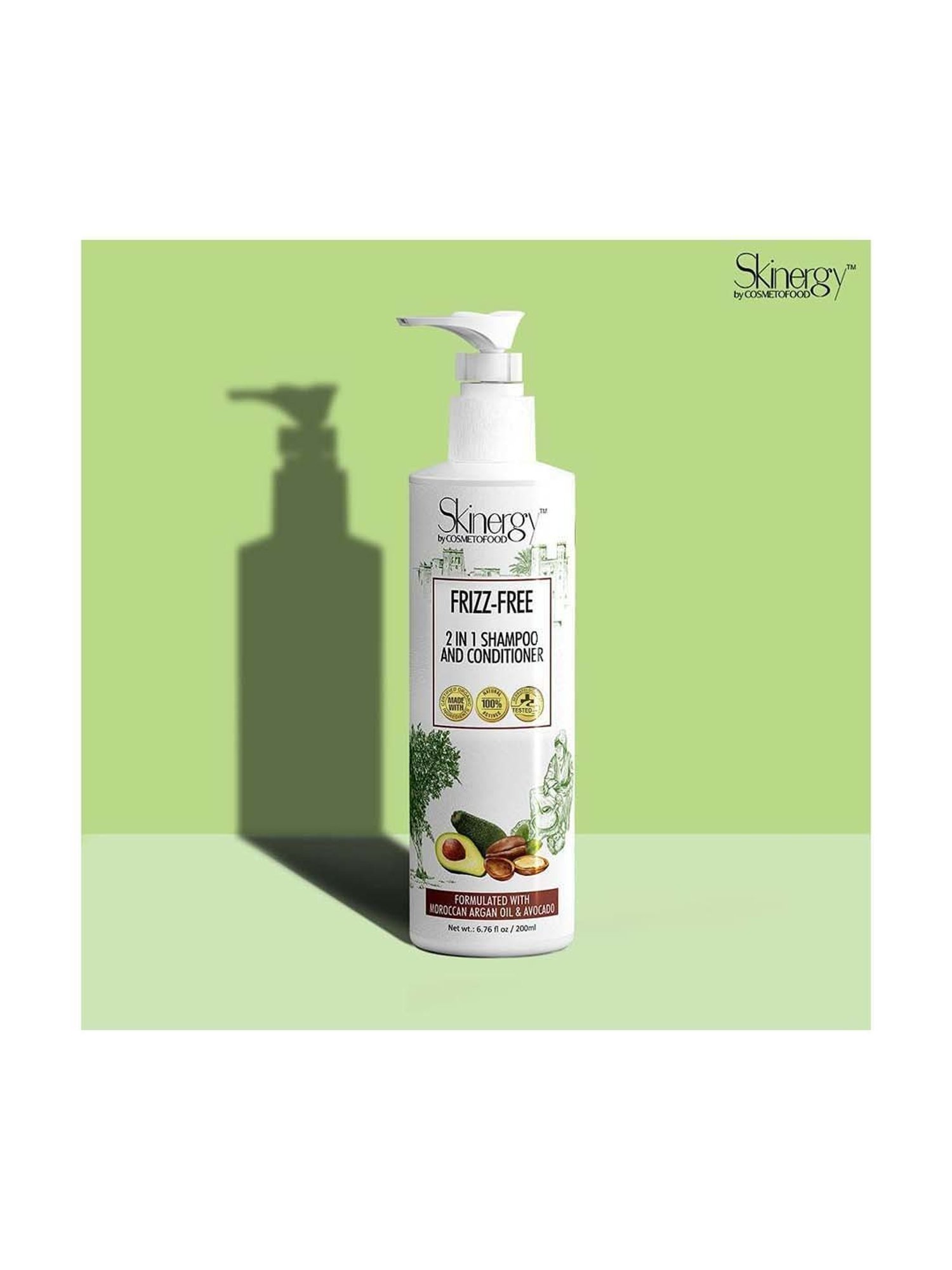 Cosmetofood Skinergy Frizz Free 2in1 Shampoo & Conditioner - 200 ml