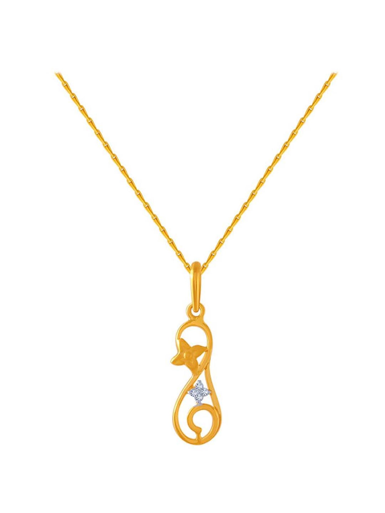 P.C. Chandra Jewellers 14 kt Gold Pendant without Chain