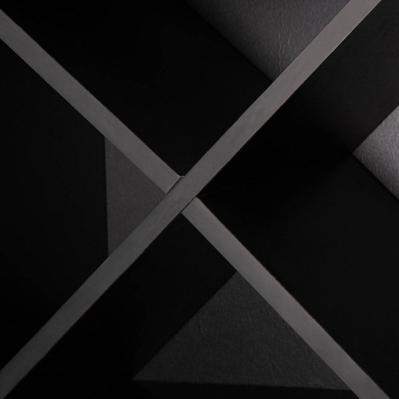 Modern Industrial Wine Cabinet with Sliding Door Brown - Glitzhome