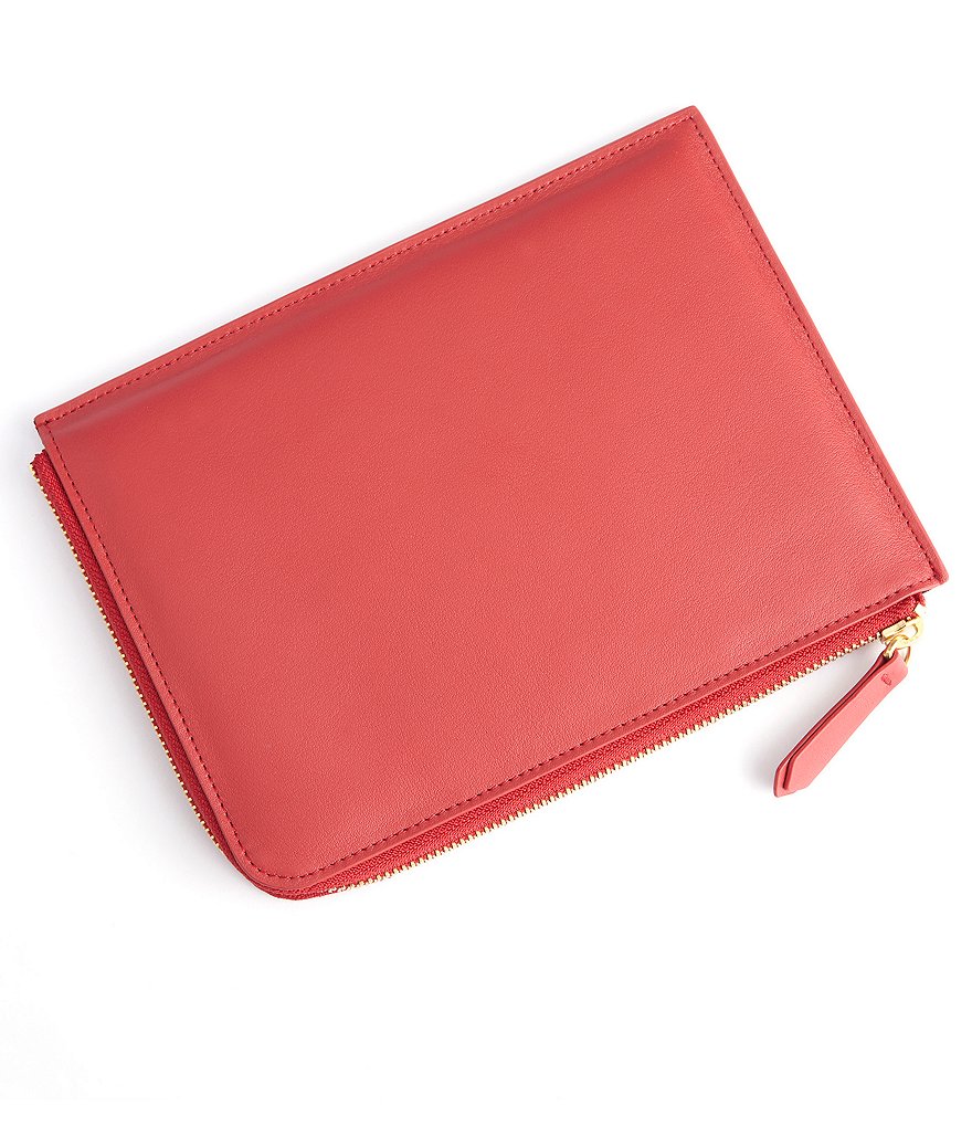 ROYCE New York Leather Travel Organizer Pouch