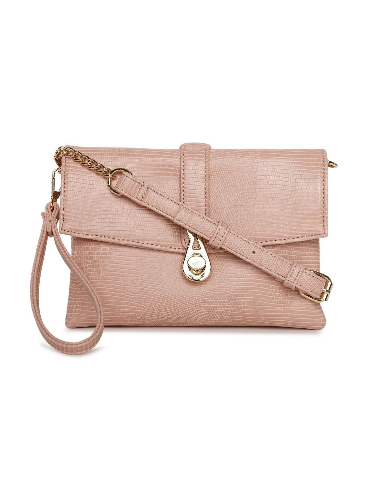 Beverly Hills Polo Club Pink Animal Effect Small Cross Body Bag