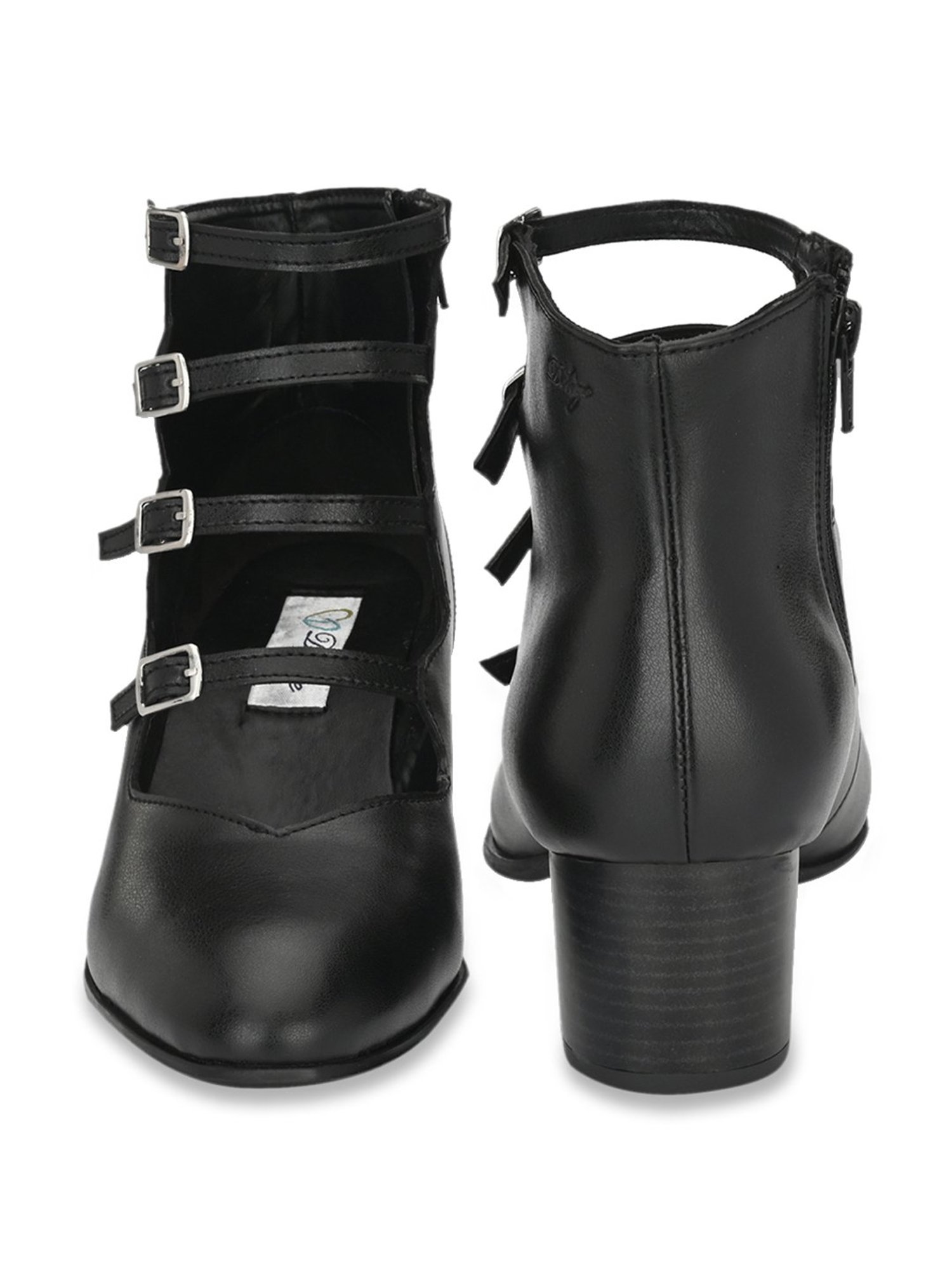 Delize Women's Black Ankle Strap Sandals