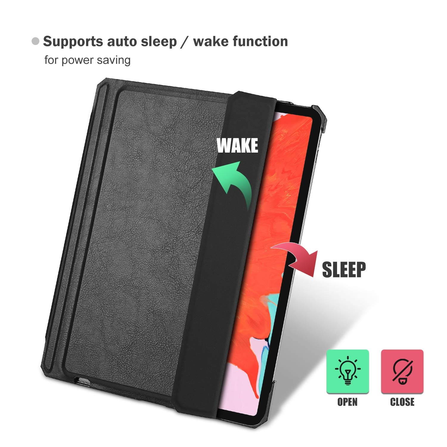 ProCase iPad Pro 11 Keyboard Case 2018, Detachable Wireless Keyboard Case with Kickstand [Support Apple Pencil Charging] Slim Multi Angle Stand Cover Case for Apple iPad Pro 11 Inch 2018 &ndash;Black