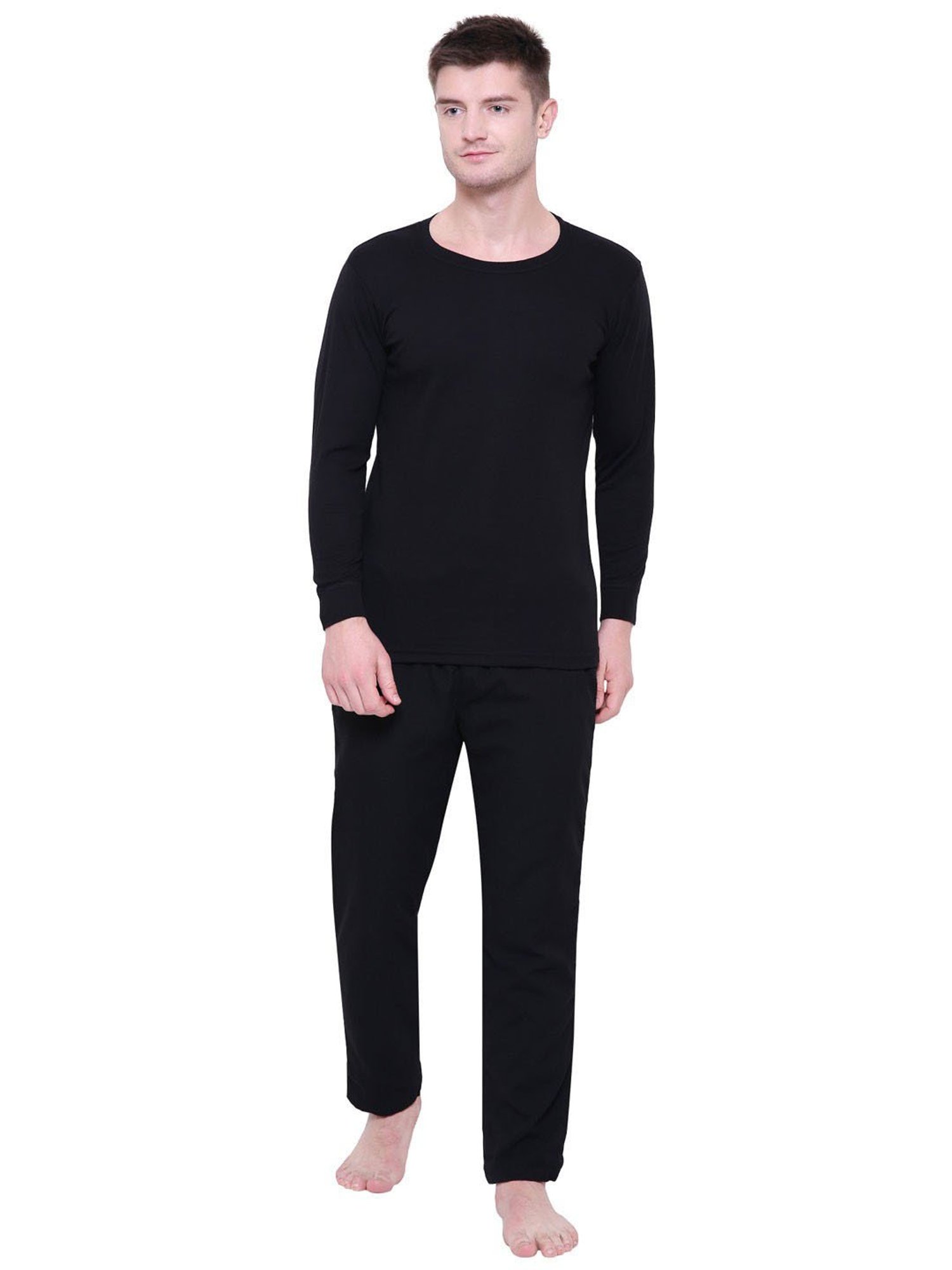 Bodycare Black Regular Fit Thermal Top