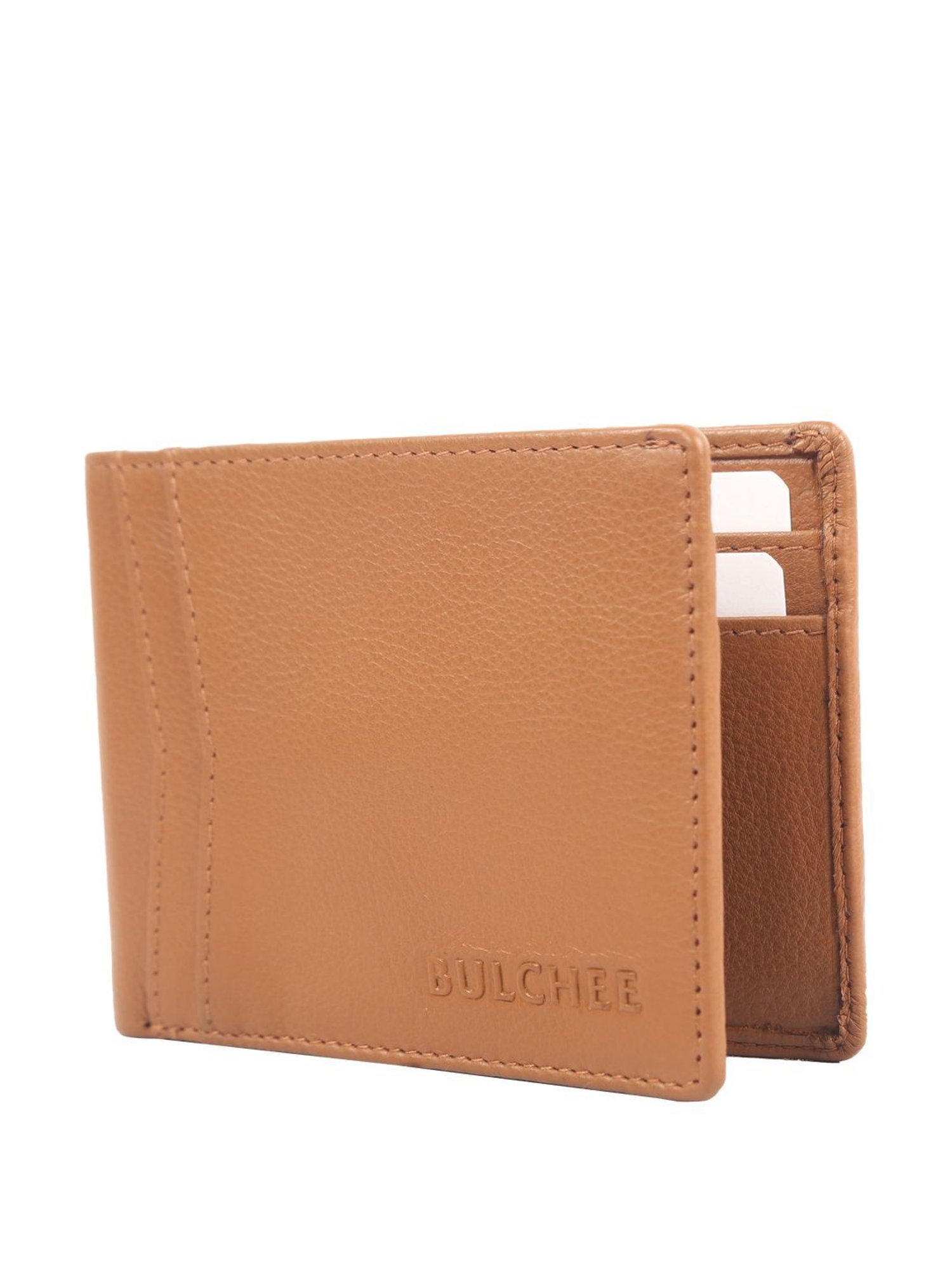 BULCHEE Tan Casual Leather Bi-Fold Wallet for men