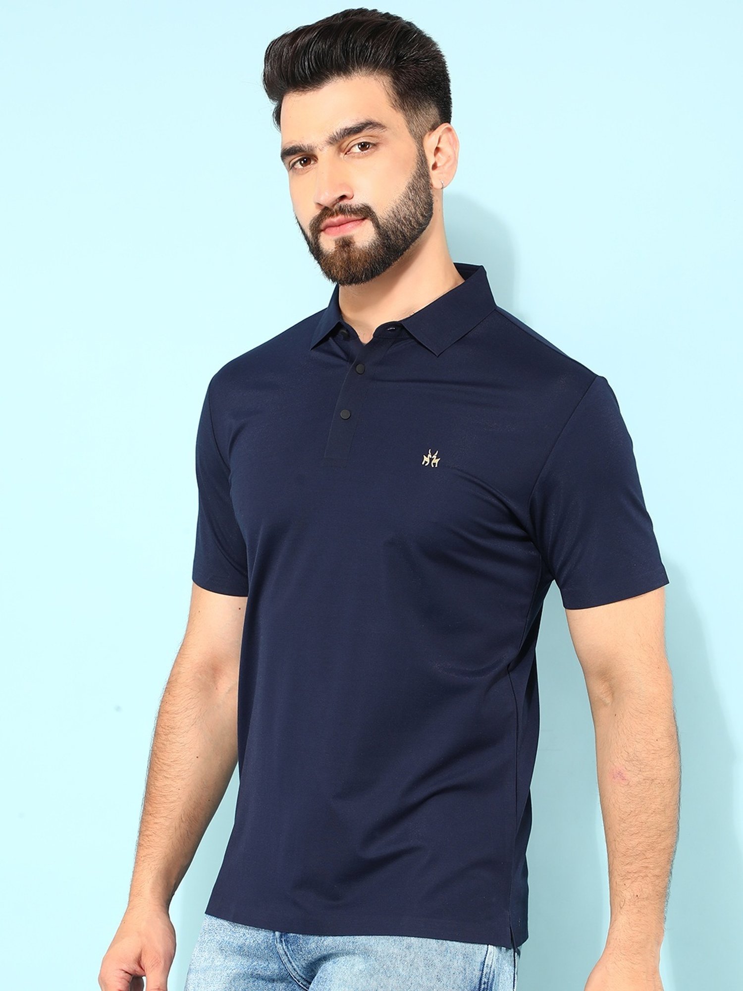 Crimsoune Club Navy Slim Fit Polo T-Shirt