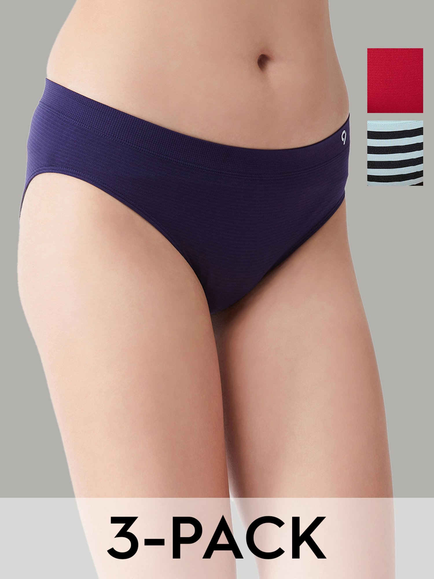 C9 Airwear Multicolor Striped Hipster Panty - Pack of 3