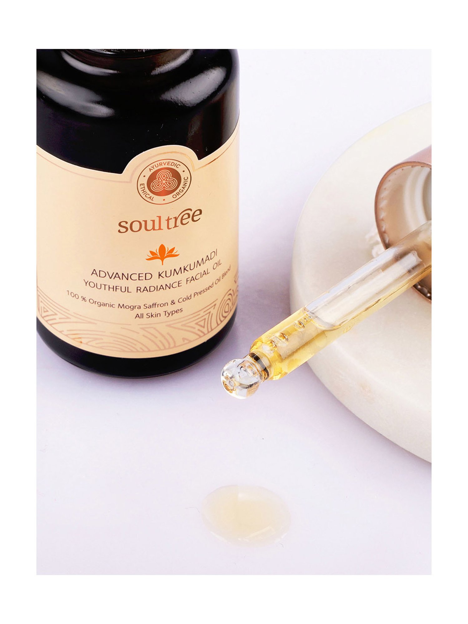 SoulTree Advanced Kumkumadi Youthful Radiance Facial Oil - 30 ml