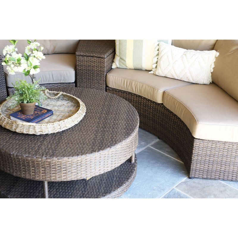 Cyprus Brown 8pc Sectional with Sunbrella - Canopy Home and Garden